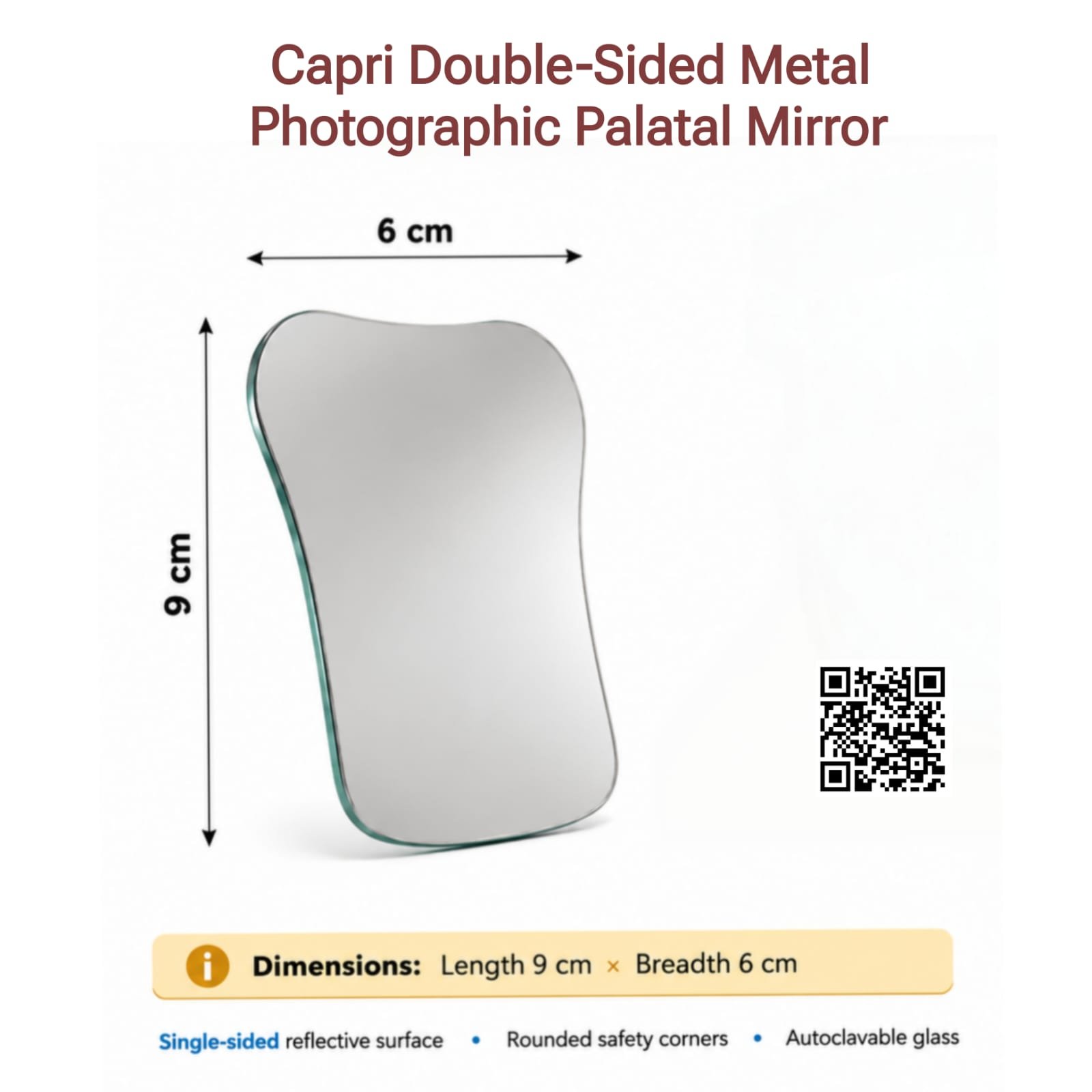 Capri Double-Sided Metal Photographic Palatal Mirror
